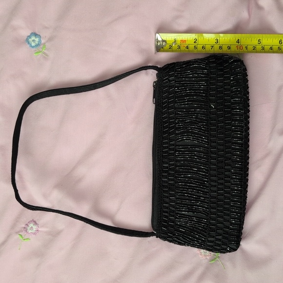 Black beaded evening bag - Picture 6 of 7